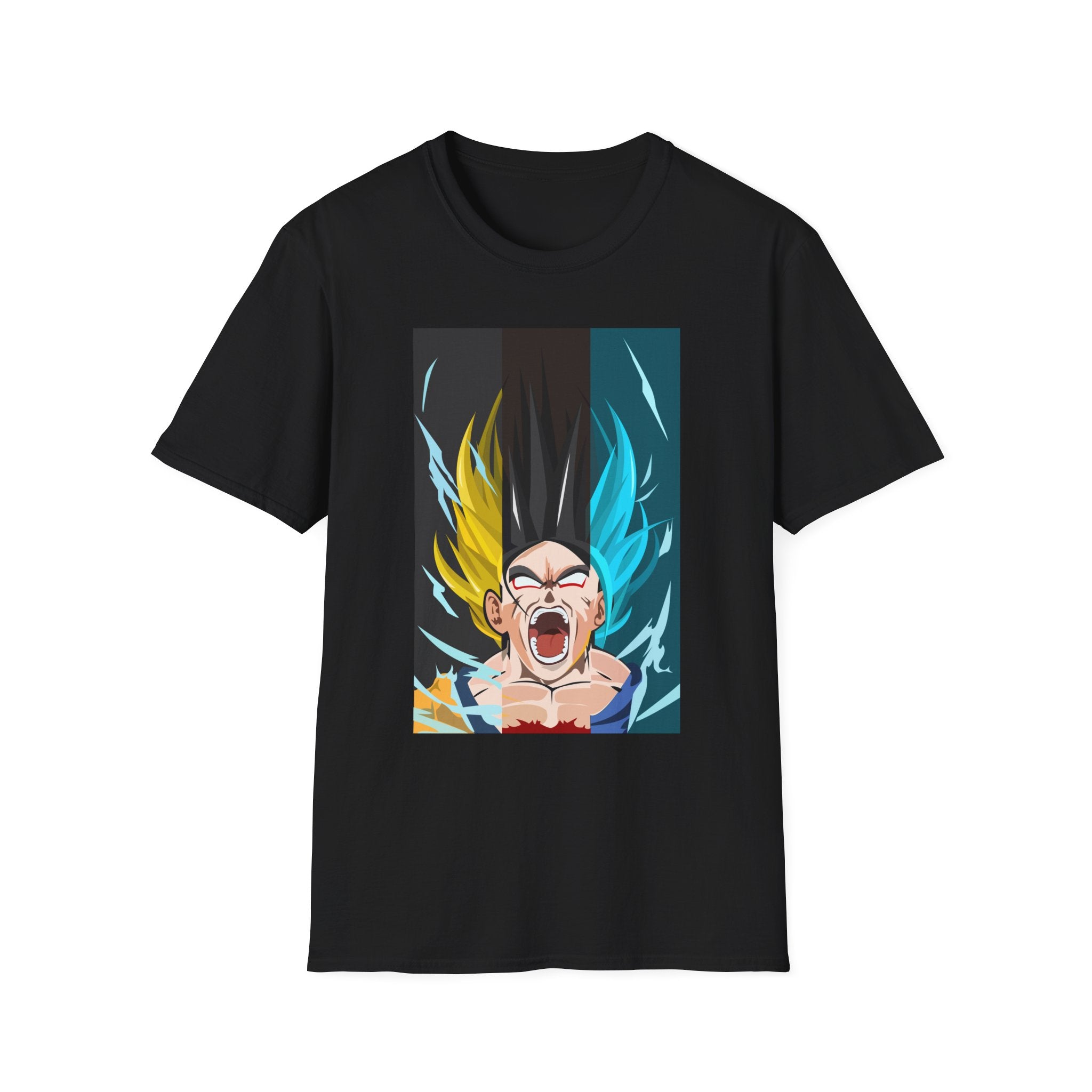 Anime Power Burst T-Shirt — Split Aura Scream Graphic Tee