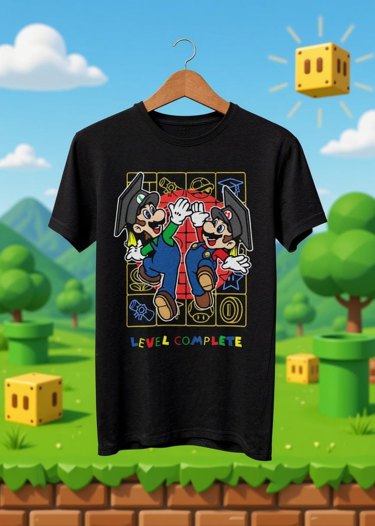 Graduation Game Tee — "Level Complete" Celebration T-Shirt