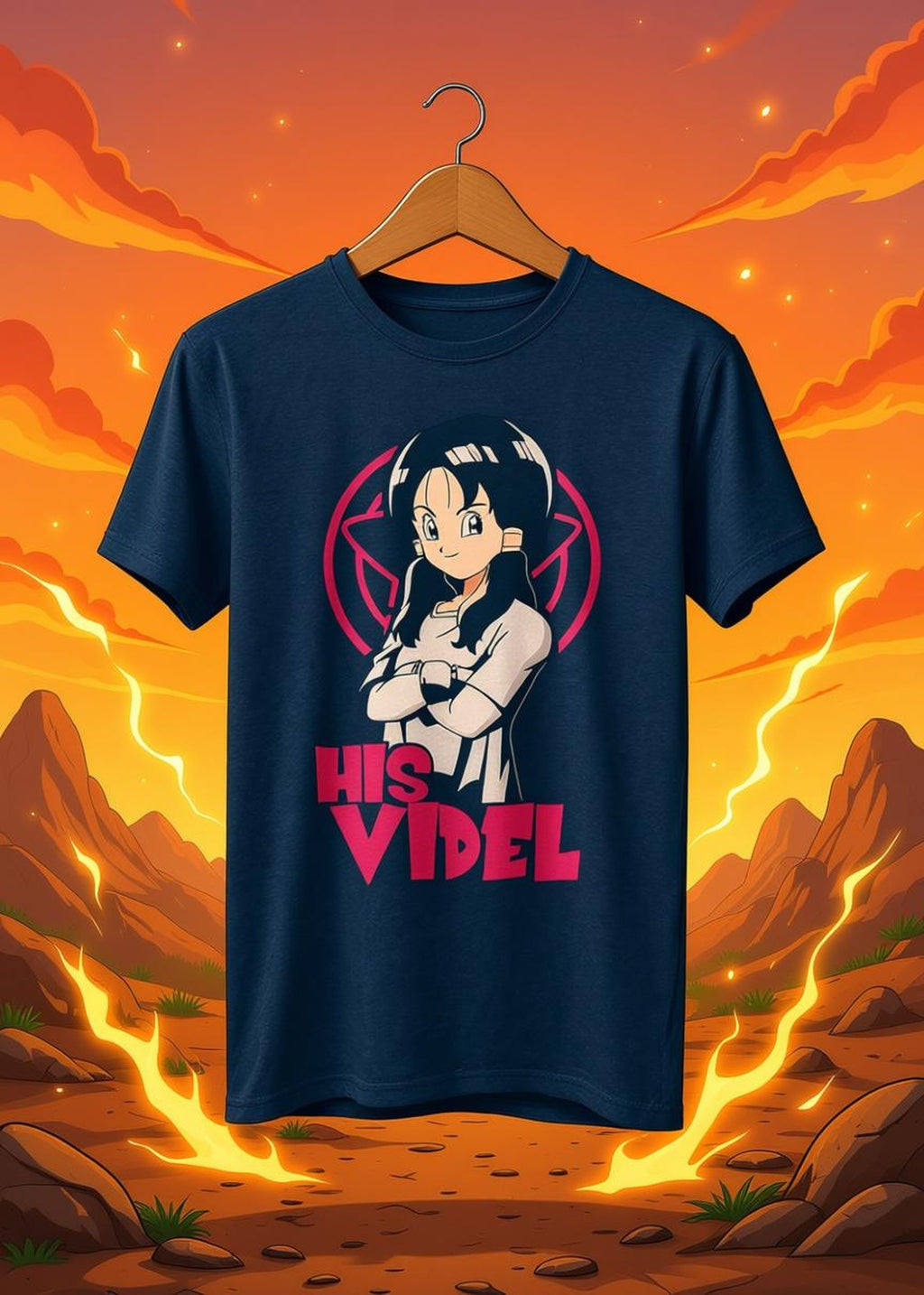 Videl Anime Graphic T-Shirt – "His Videl" Retro Manga Tee